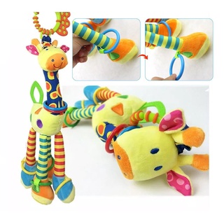 Girafa Mordedor Chocalho Pelúcia Bebê Brinquedo/Animal Chocalhos Handbells/Brinquedos De Pelúcia Infantil /Alça De Desenvolvimento Do Bebê