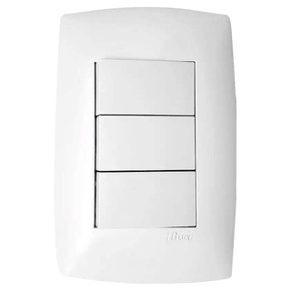 Conjunto Interruptor Triplo Tecla Paralela Home - Blux