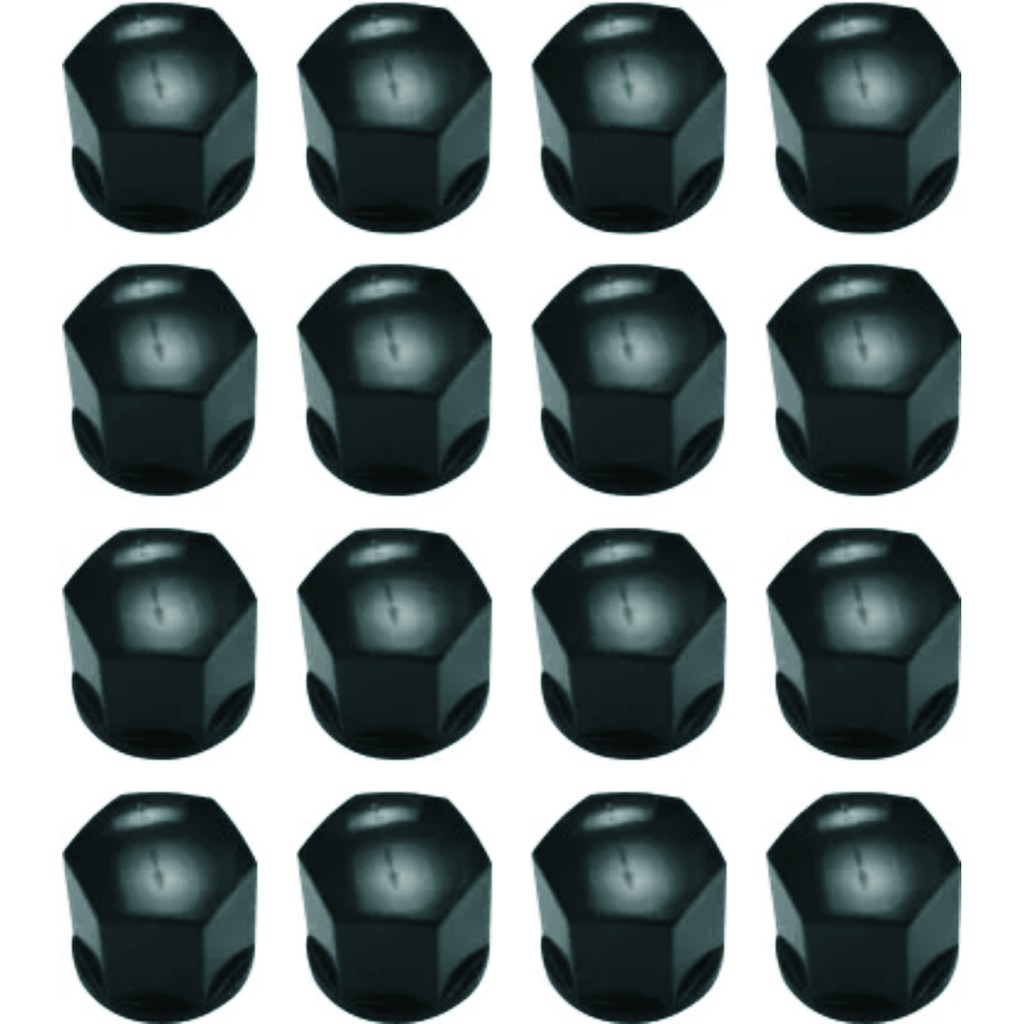 Kit 16 Capa Parafuso Roda Preto Gol Passat Parati Golf 17mm