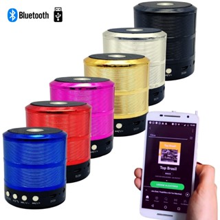Caixa de Som 887 Mini Caixinha Bluetooth Portatil Usb Sd Fm Bateria Recarregavel Amplificada - Grave Potente em Oferta na Shopee