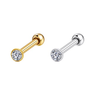 Piercing Minibarbell Australiano Aço Cirúrgico Zircônia / Helix, Flat, Conch, Tragus, Lóbulo e Outros