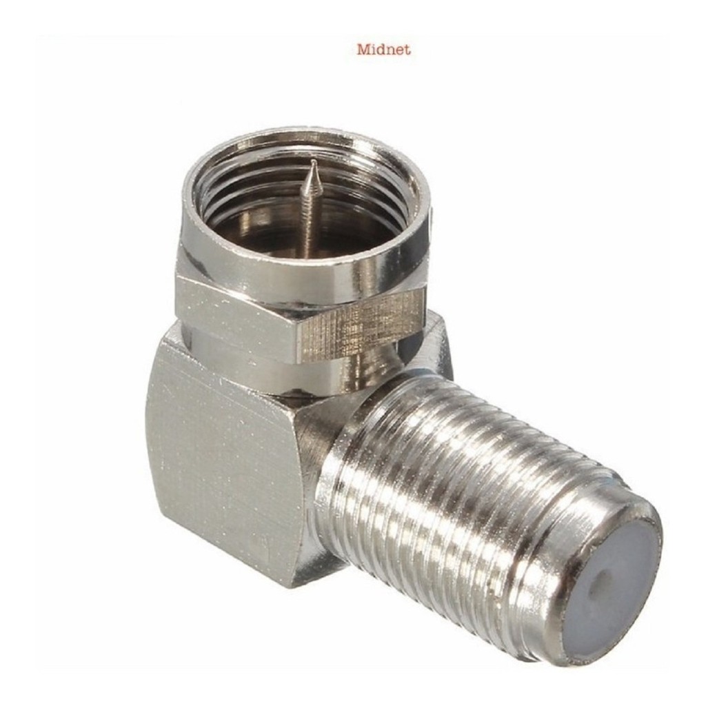 Adaptador Conector F Anten Dtv E Tv A Cabo 90 Graus Coaxial
