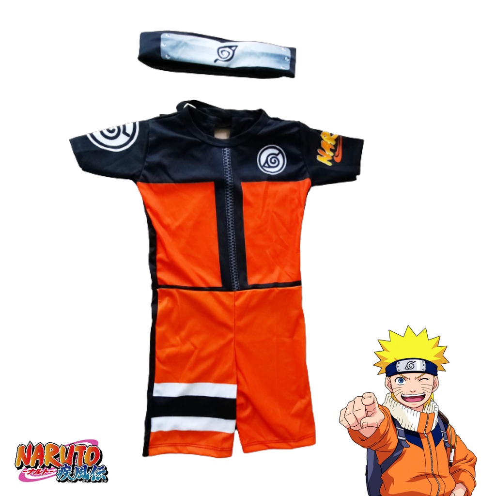 Roupa Fantasia Infantil do Naruto com Bandana de Tecido. em Oferta na Shopee