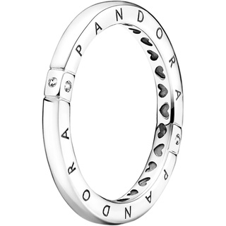 Silver Anel Logo Coração Pêssego