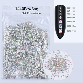 1440 pçs Strass Pedrinha de unha Nail Arte top para manicure, pedicure e designer de unhas profissional