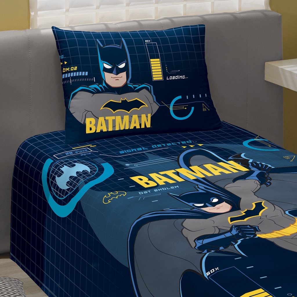 Jogo De Cama Batman Solteiro Com 2 Peças Infantil 268 | Shopee Brasil