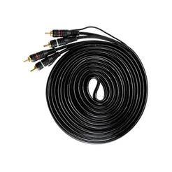 Cabo Rca Automotivo Blindado Duplo 5 Metros Ouro Permak - 002