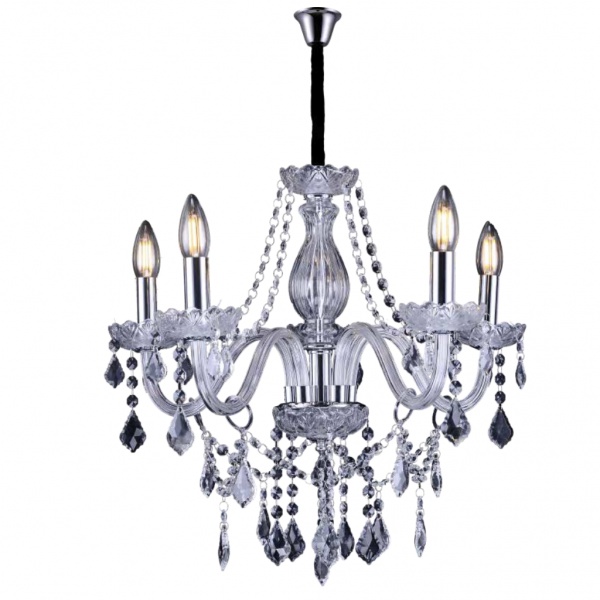Luminária de Teto Lustre Taschibra Glam Cristal 5xE14 Design Elegante e Sofisticado