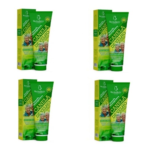 Kit 4 Pomadas Canela de Velho com Sebo de Carneiro  - Fisiofort Pomada Massageadora 150G