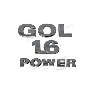Emblemas Gol 1.6 E Power G3 E G4 Cromados #0