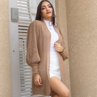 Cardigan Manga Bufante Inverno