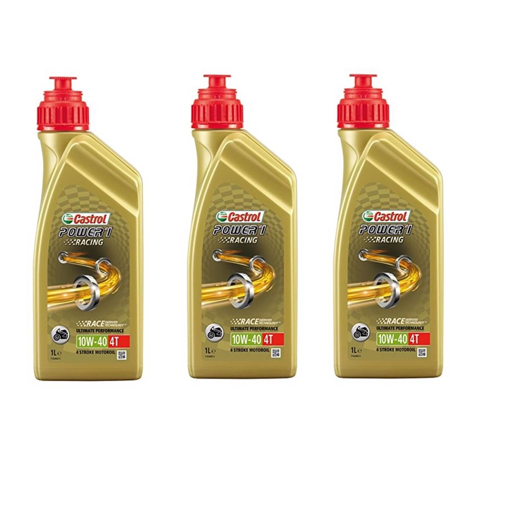Kit 3 Castrol Power 1 Racing 10w40 4T Sintético
