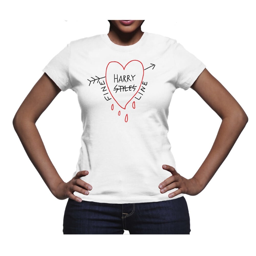 Harry Styles Fine Line Camiseta Baby Look Feminina Harry Styles Fine Line Personalizada