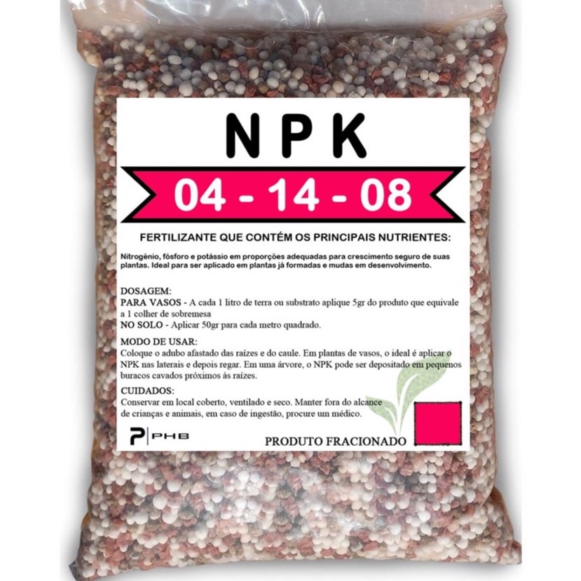 1kg de Adubo Fertilizante NPK 4.14.8