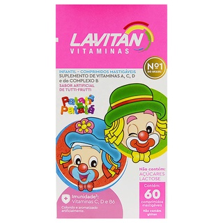 Lavitan kids c/60 ESTIMULA O APETITE com sabor rosa criança infantil ...