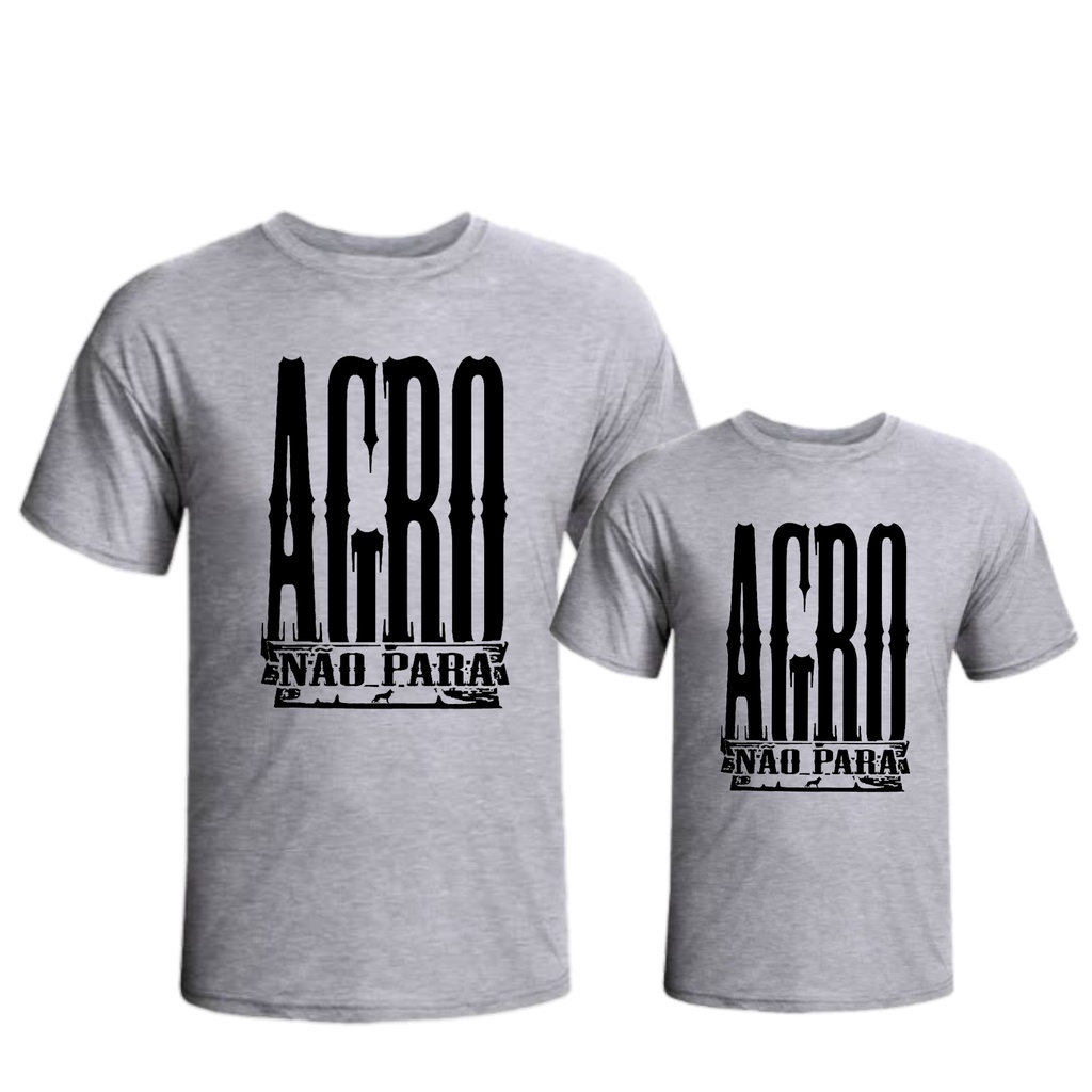 Kit 2 camisetas tal pai tal filho agro não Para roça agropecuária
