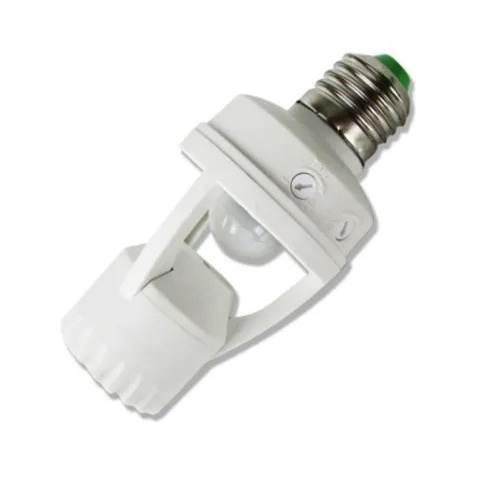 Sensor De Presença P/ Lâmpada Soquete E27 C/ Fotocélula