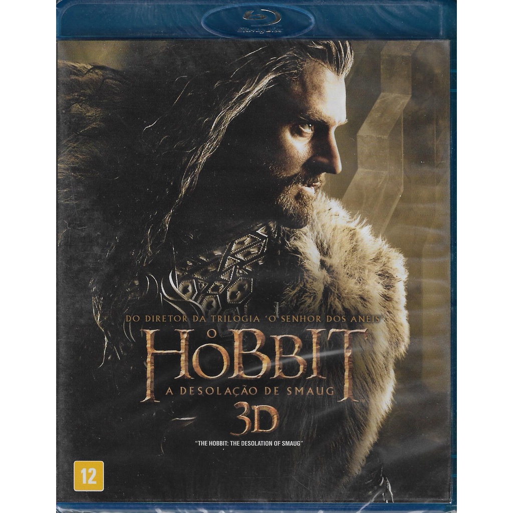Blu-ray 3D + Blu-ray O Hobbit: A Desolação de Smaug - 3 Discos - Novo Lacrado