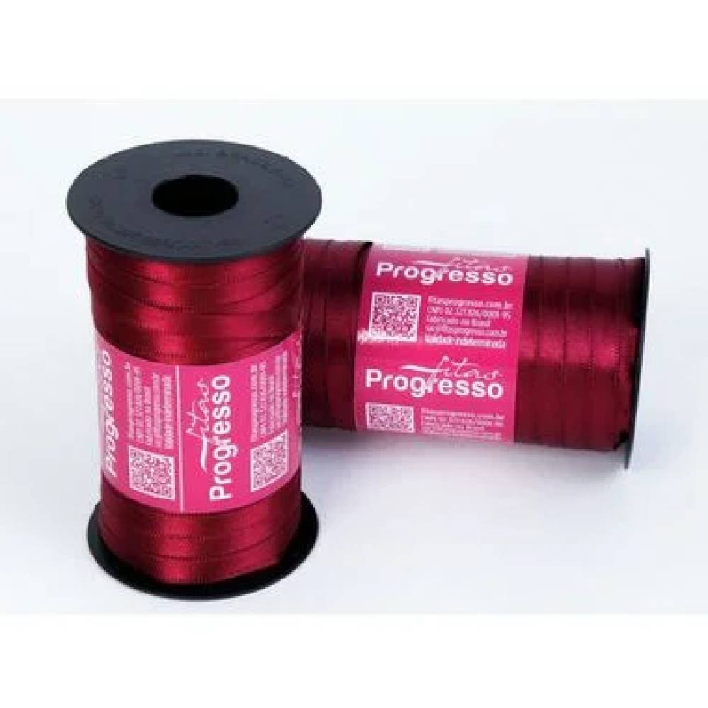 Fita de Cetim Progresso 7mm nº1 - 100m Marsala - 1un