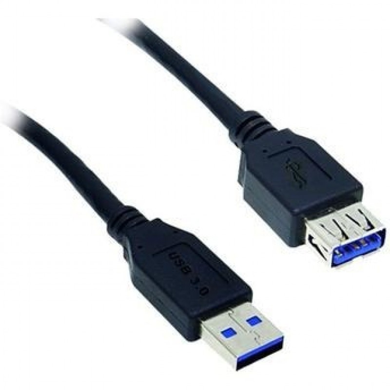USB 3.0 = Cabo Extensor USB A Macho x A Fêmea Padrão USB 3.0 Super-Speed Blindado. Tamanho: 2.0 Metros. Conector A Macho x A Fêmea.