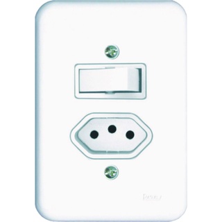 Interruptor Simples + Tomada 2 P+T 20a Linha Pollar Radial
