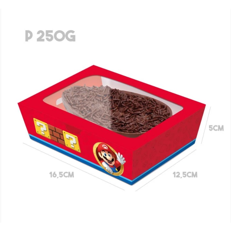 Caixa para Ovo de Colher 250gr Super Mario Bross Cromus Páscoa Ovos Cod 13002520
