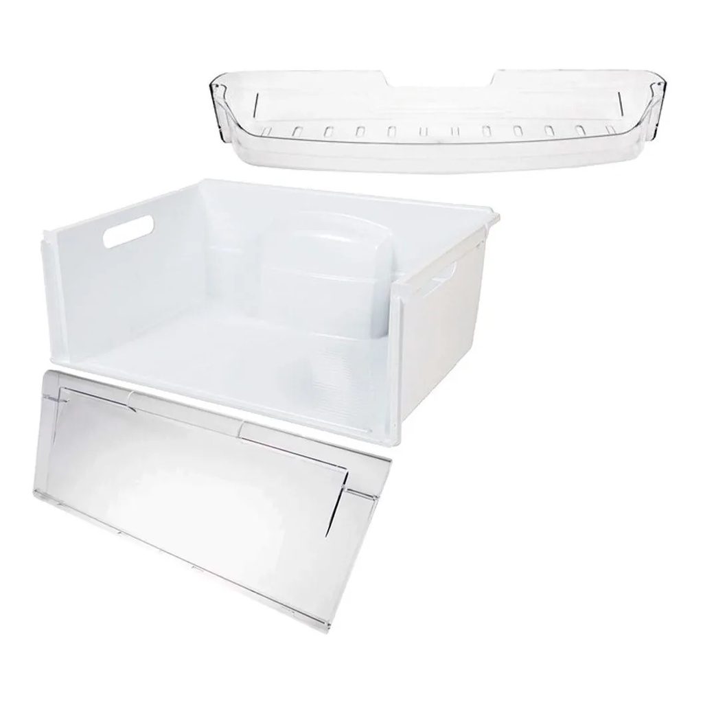 Kit Frontal Gaveta + Gave+A1:F434ta Legumes + Prateleira Brastemp Bre50 Inverse K00119