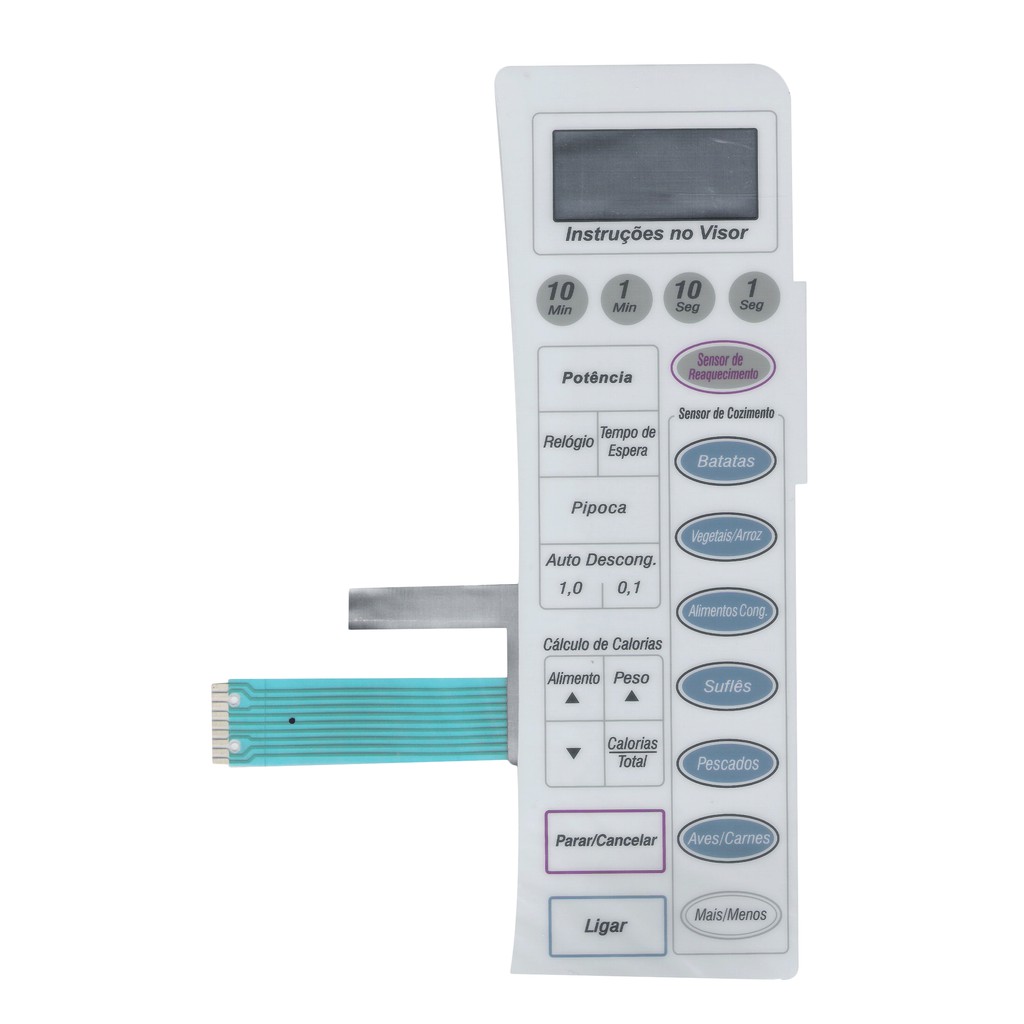 MEMBRANA MICRO-ONDAS COMPATÍVEL COM PANASONIC NN7856BAH NN7956 CURVADA BRANCA