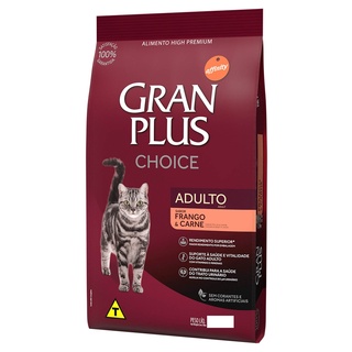 Ração de Gato Gran Plus choice Adulto Carne e Frango 1kg (a granel )