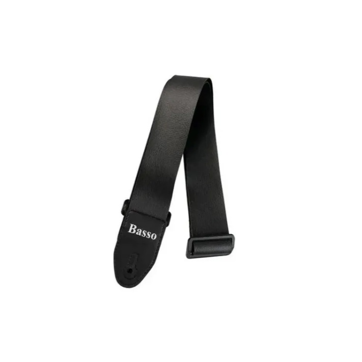 Correia Alça Basso Violão Guitarra Basso Courino Preto