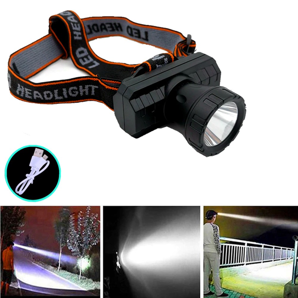 Lanterna de Cabeça Recarregável LED Multifuncional Profissional