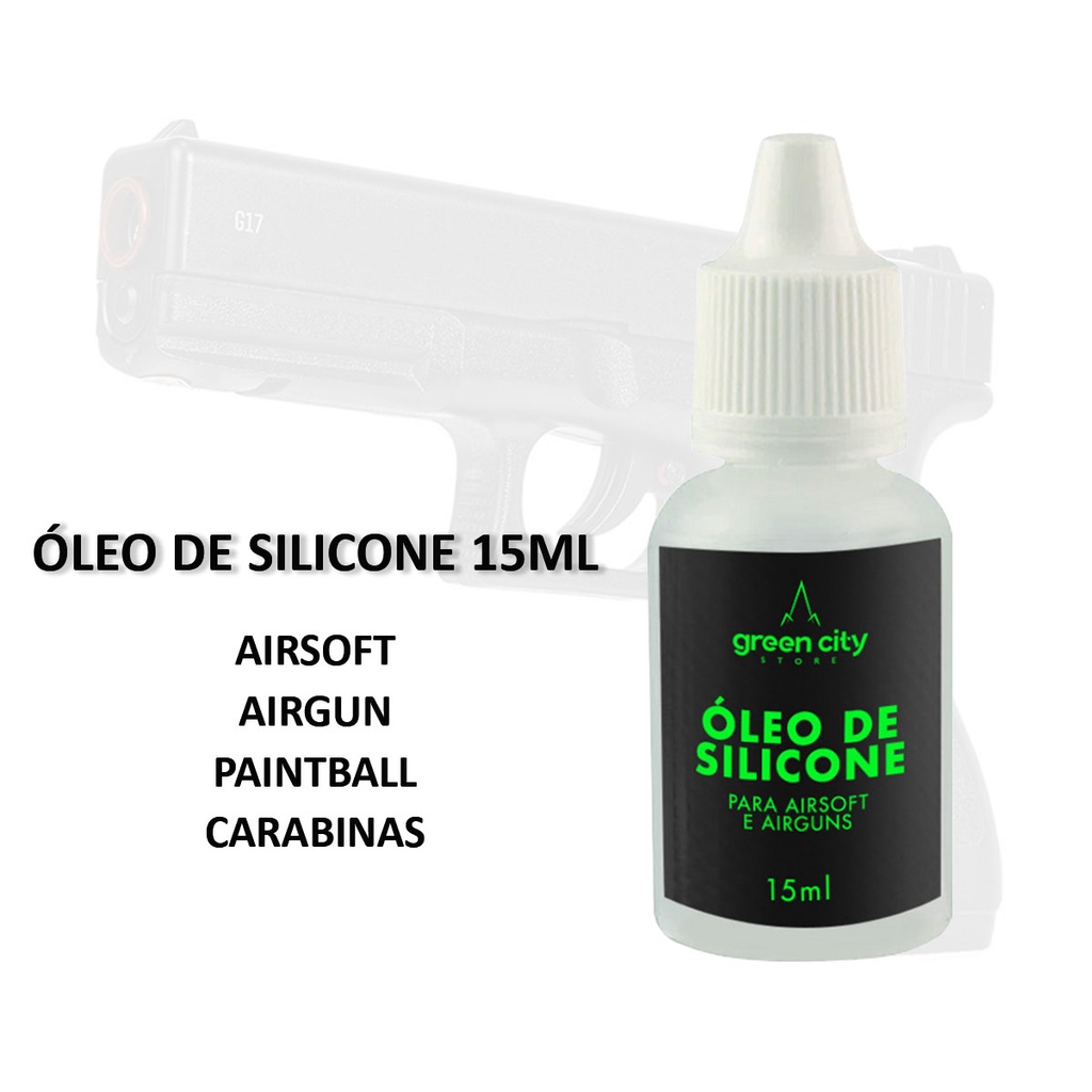 Óleo de Silicone para Airsoft Lubrificante 100% Limpeza e Manutenção Airgun Carabina 15ml Green City Store em Oferta na Shopee