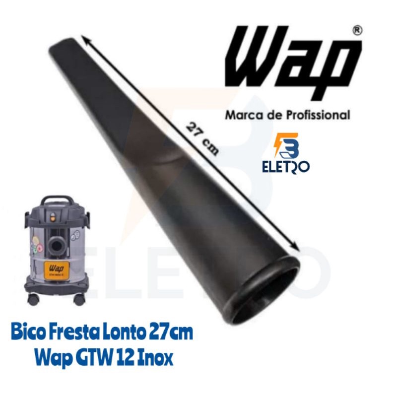 Bico de Canto e Fresta Comprido 27cm Aspirador de Pó Wap GTW 12 Inox