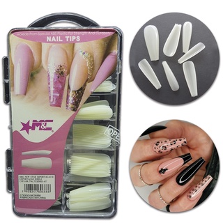 100 Unhas Postiças unha Realista Bailarina Nail Art kit