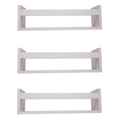 2 Prateleira 30x10 Branco Para Livro Revista Infantil Brinquedo