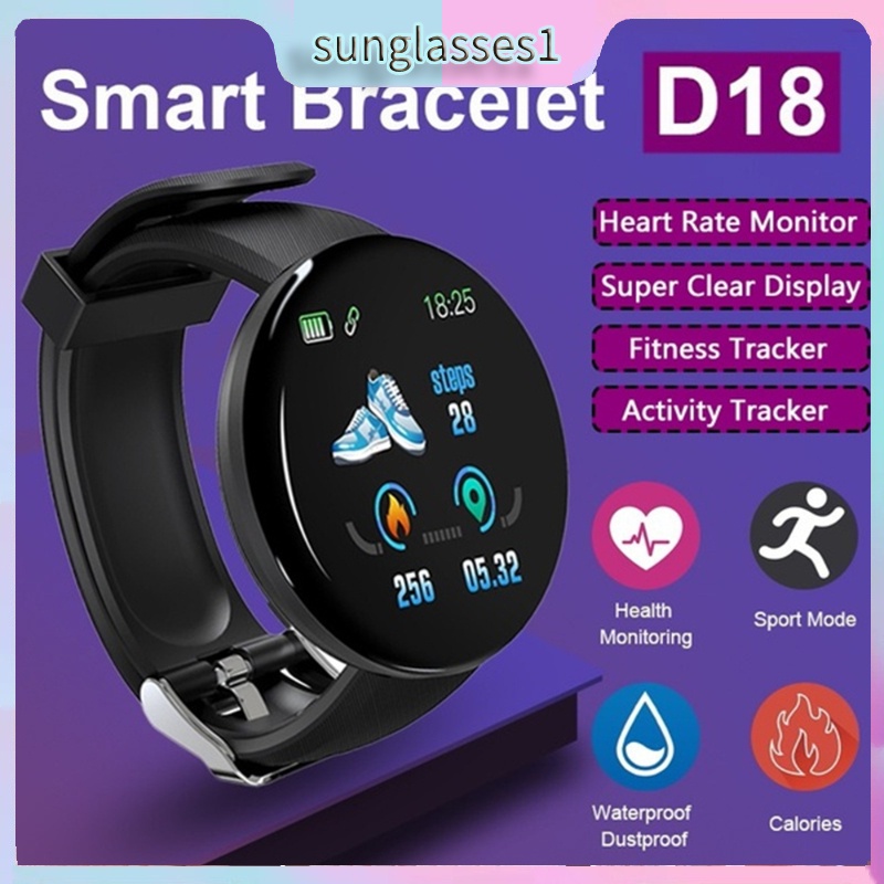 Smartwatch novo iwo relógio inteligente D18 Smart Watch Redondo à Prova d’Água com Rastreador Fitness / Smartwatch com Bluetooth Masculino
