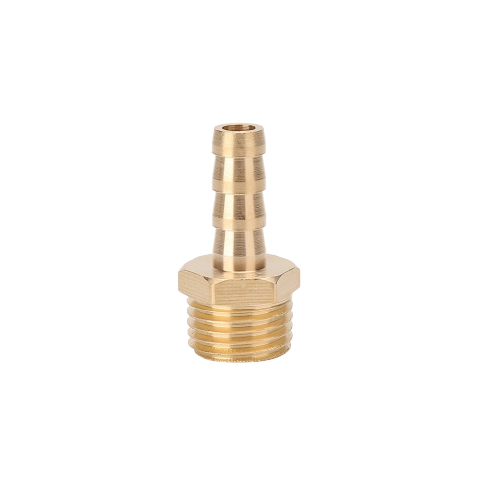 Espigão Adaptador Macho Fixo Latão Para Mangueira 5/16 e Rosca 1/2 BSP Alta Resistência Vedação