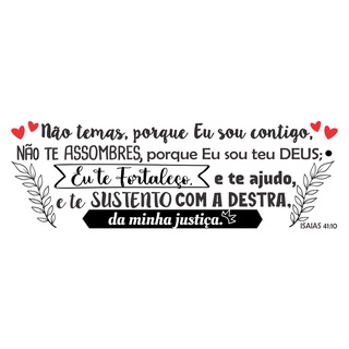 Adesivo de Parede Decorativo Frases Motivação Biblica Versiculo Isaias 41:10