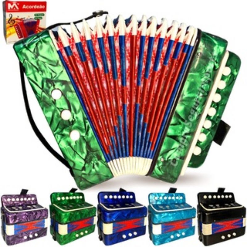 Gaita infantil Acordeon 3 baixos saxofone