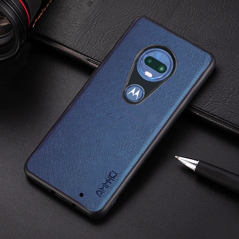 Motorola Capa De Celular De Couro Com Estampa Cross Em Silicone Para MOTO G5/G5S Plus/G6/G7