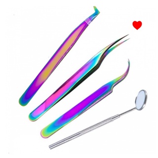 Kit 3/ Kit 4/ Kit 5 Pincas Curvada Reta Extensao De Cilios Fio A Fio