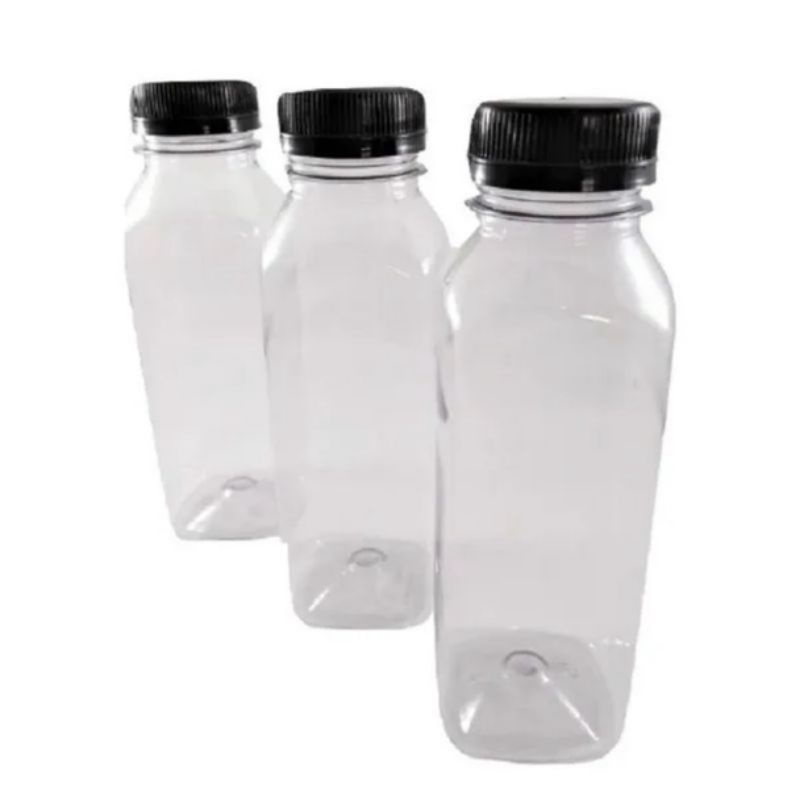 Garrafa PET atóxica tampa lacre preta 500ml 50 unidades em Oferta na Shopee