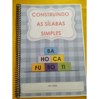 Caderno - Construindo as sílabas simples em Oferta na Shopee