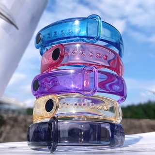 Pulseira De Silicone Para Relógio Xiaomi Mi Band 3 4 5 6 7 Troca De Luz Miband Substituição