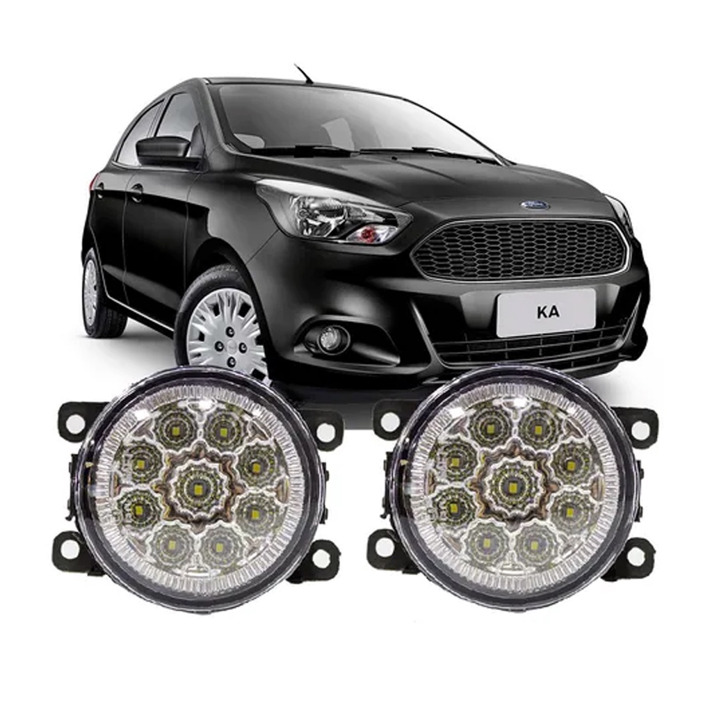 Kit Farol De Milha Neblina Led K Ford Ka A Escorrega O Pre O