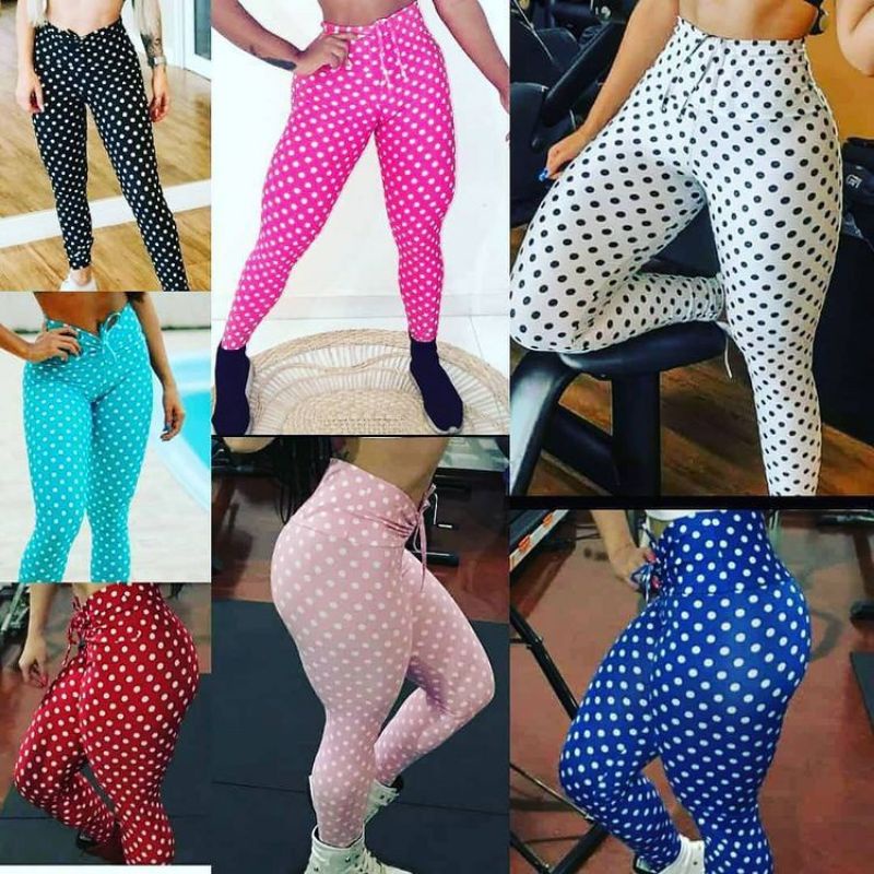 Leg Para Academia Moda Feminina Leg De Corda Poa e estampado