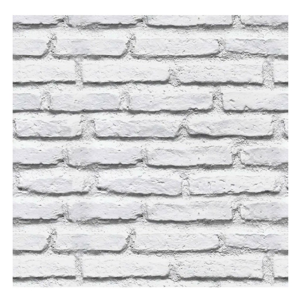 Papel De Parede 3d Tijolos Branco Antigo Vintage Lavável em Oferta na Shopee