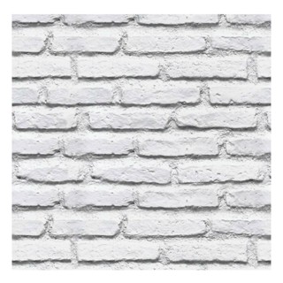 Papel De Parede 3d Tijolos Branco Antigo Vintage Lavável em Oferta na Shopee
