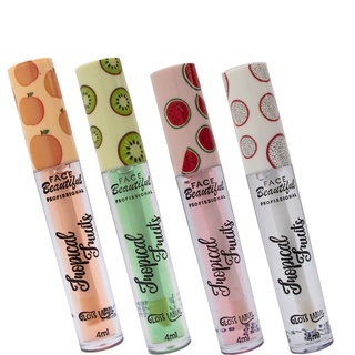 Gloss Labial 4g Tropical Fruits 4 Opções Face Beautiful