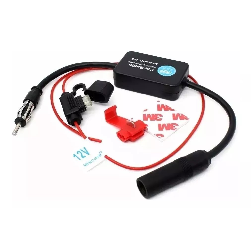 Amplificador De Sinal Antena Radio Automotivo AM/FM Carro